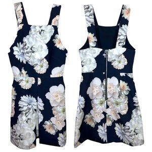 Finders Keepers - Women’s Mini Floral Sleeveless Dress - Navy Blue, X-Small